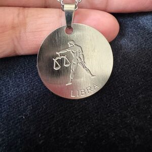 Libra Horoscope Necklace - Silver